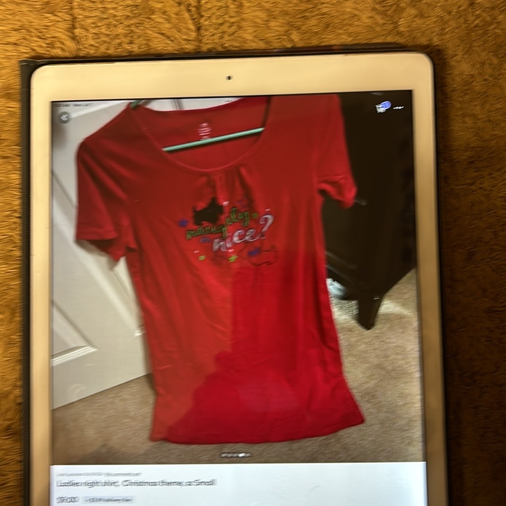 Ladies Night Shirt Christmas theme, sz small - Picture 4 of 6